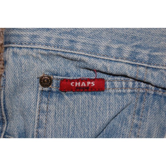 Vintage Chaps Denim Straight Leg 36x30 Light Wash Jeans Made in Egypt - Picture 2 of 9